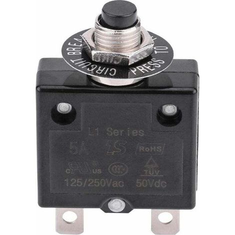 15-a-leistungsschalter Mit Optionalem Thermischen Rückstellschalter, 125–250 V Ac, 50 V Dc, Überstromschutz, Druckknopf-leistungsschalter