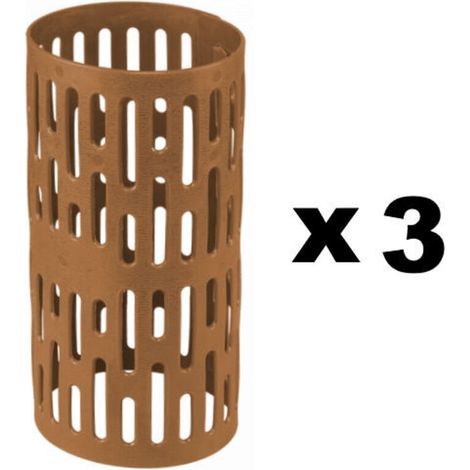 Set Mit 3 Braunen Baumstammschutzhüllen