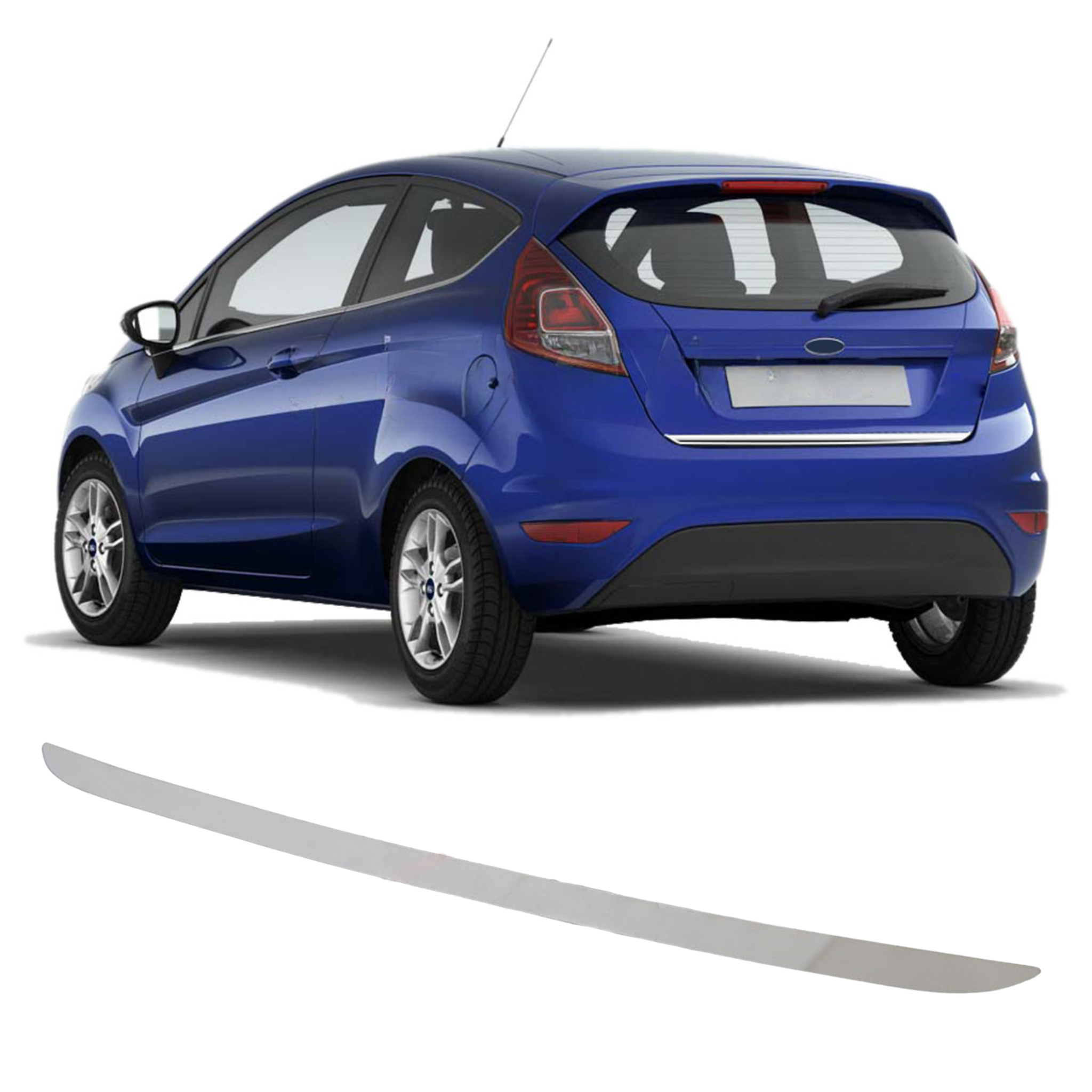 Heckklappenleiste, Edelstahl, Chrom, Ford Fiesta Mk7 2009-2017