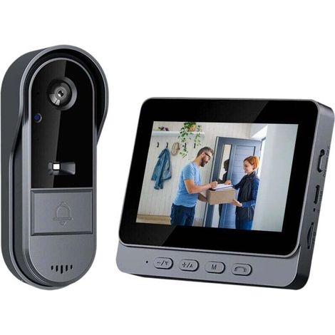 Ip65 Wasserdichte Kabellose Video-türklingel – 1080p-kamera – 4,3-zoll-ips-bildschirm – 170°-weitwinkel – Infrarot-nachtsicht – Zwei-wege-audio – Geeignet Für Den Außenbereich