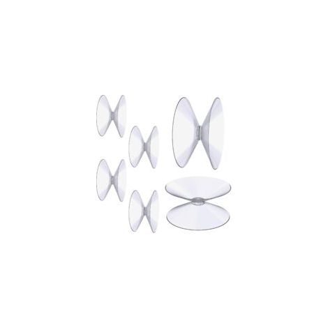 Doppelseitige Saugnäpfe, 6 Stück, 4 Cm Transparente Saugnäpfe, Extra Starke Pvc-saugnäpfe Zum Aufhängen Von Vorhängen, Glastischspiegeln Und Badezimmerfensterspiegeln
