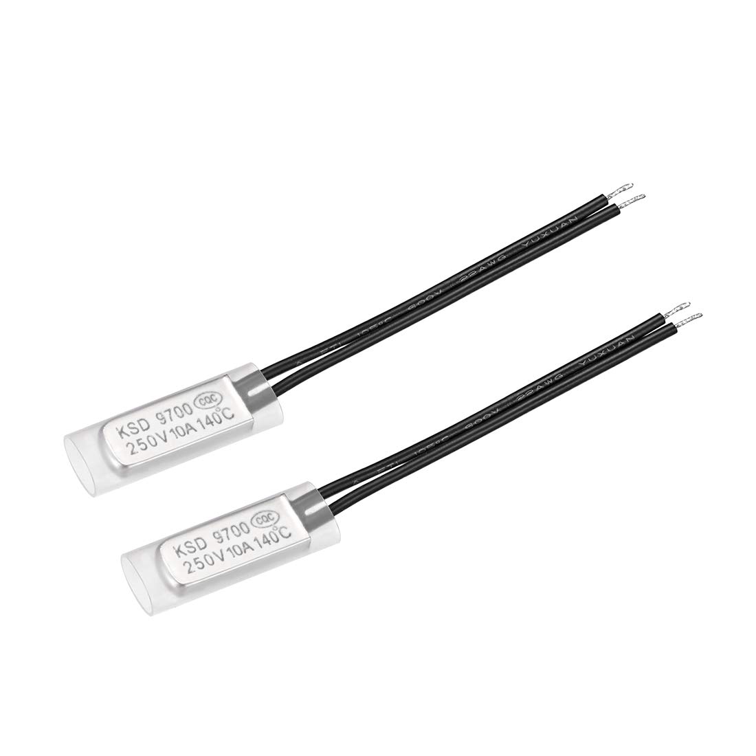 Ksd9700 Thermostat - 2 Stück - Metall - 140℃ Nc - Überhitzungsschutz - Haushaltsgeräte