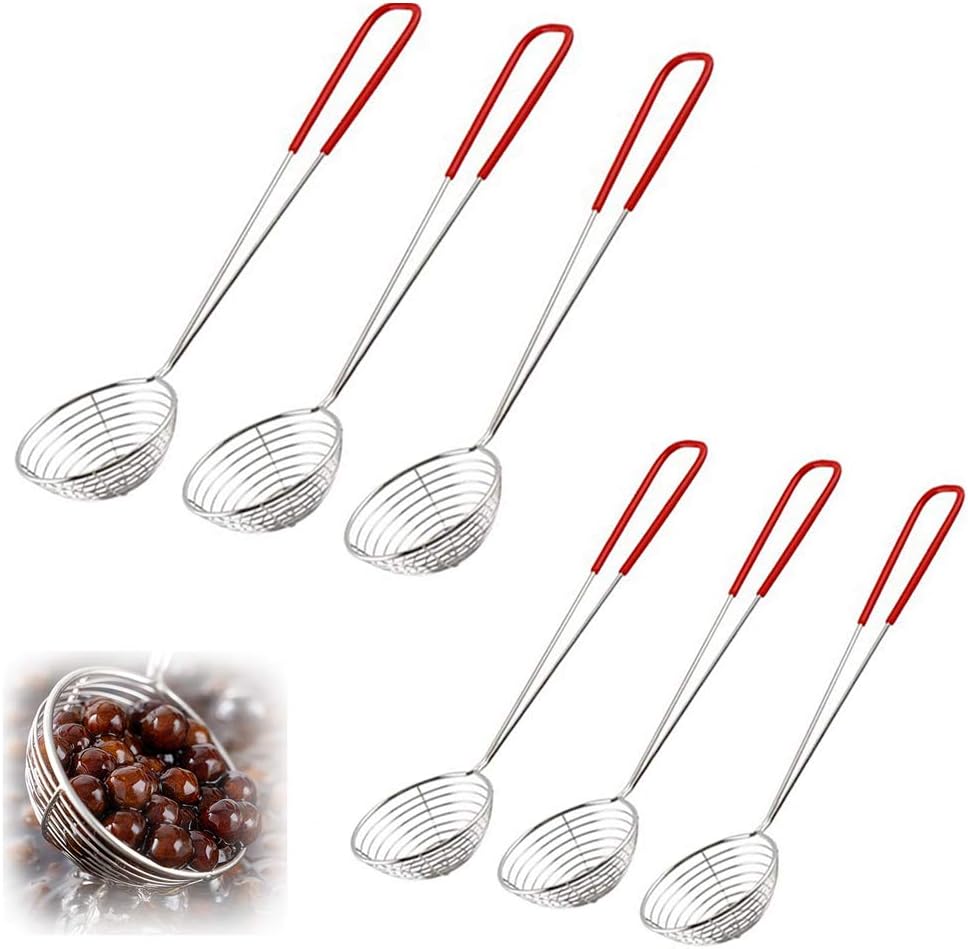 Siebset – 6-teilig – Edelstahl – Chinesisches Fondue – Gemüse, Fleisch, Fisch – 29,5 Cm Und 27 Cm