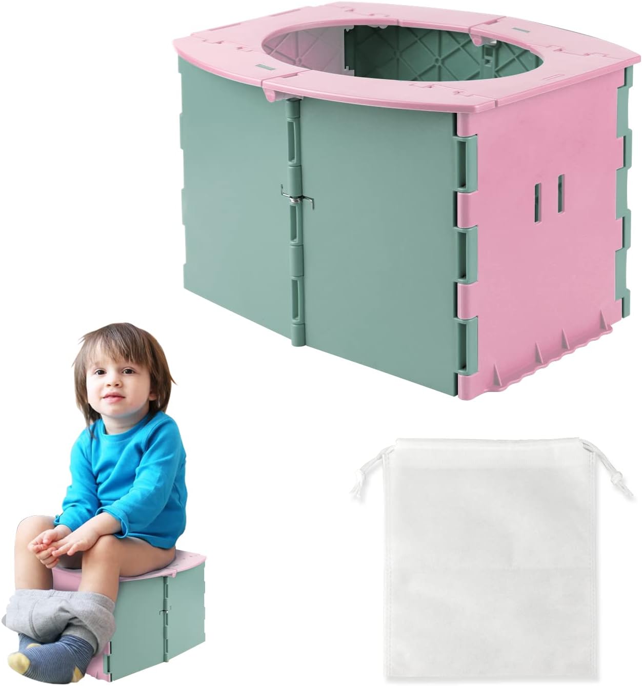 Zusammenklappbares Kindertöpfchen – 1 Stück – Silikon – Tragbare Toilette Für Reisen – Auto, Zug, Strand – 325 G