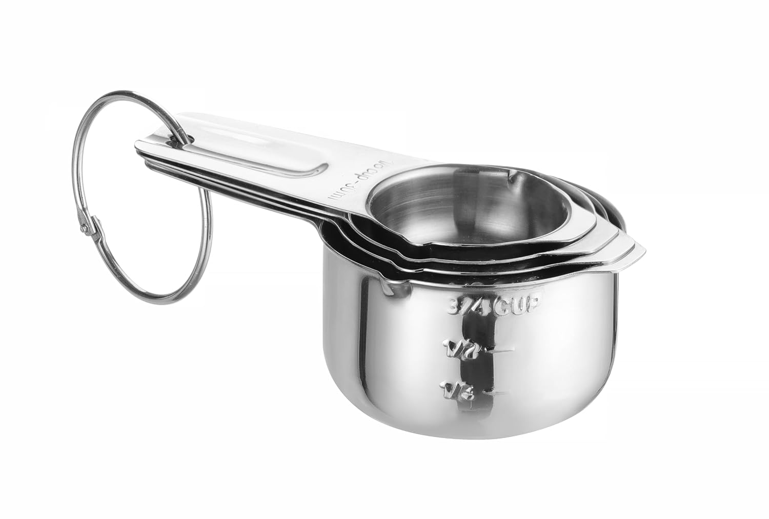 Messbecher – 4er-set – Edelstahl – Doppelte Gravur – Profiküche – 30 Bis 180 Ml