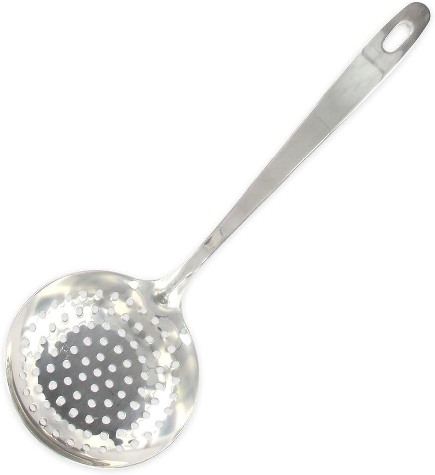 Schaumkelle – 1 Stück – Edelstahl – Präzisionsfilter – Zum Kochen Von Nudeln Und Braten – 32 X 11 Cm