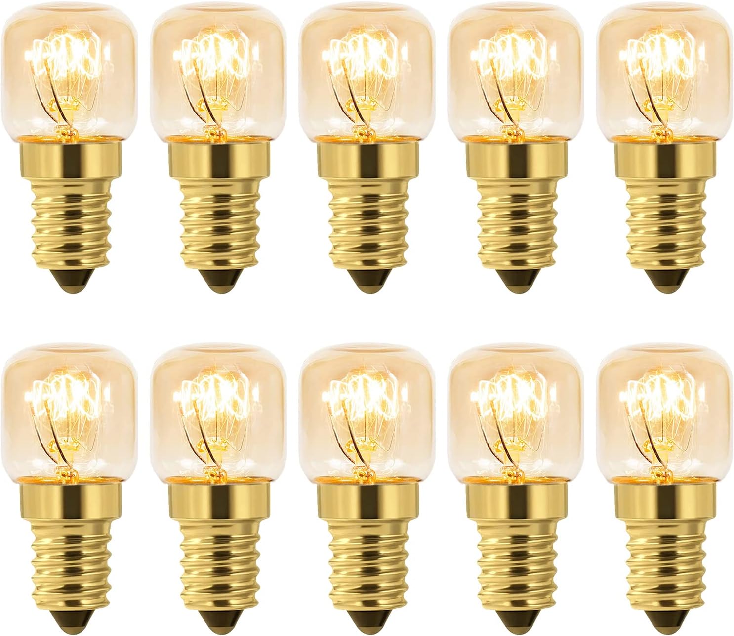 Packung Mit 10 E14 T22 Warmweißen 2700k Ofenlampen, 300°c-beständig, Für Haushaltsgeräte Und Salzkristalllampen