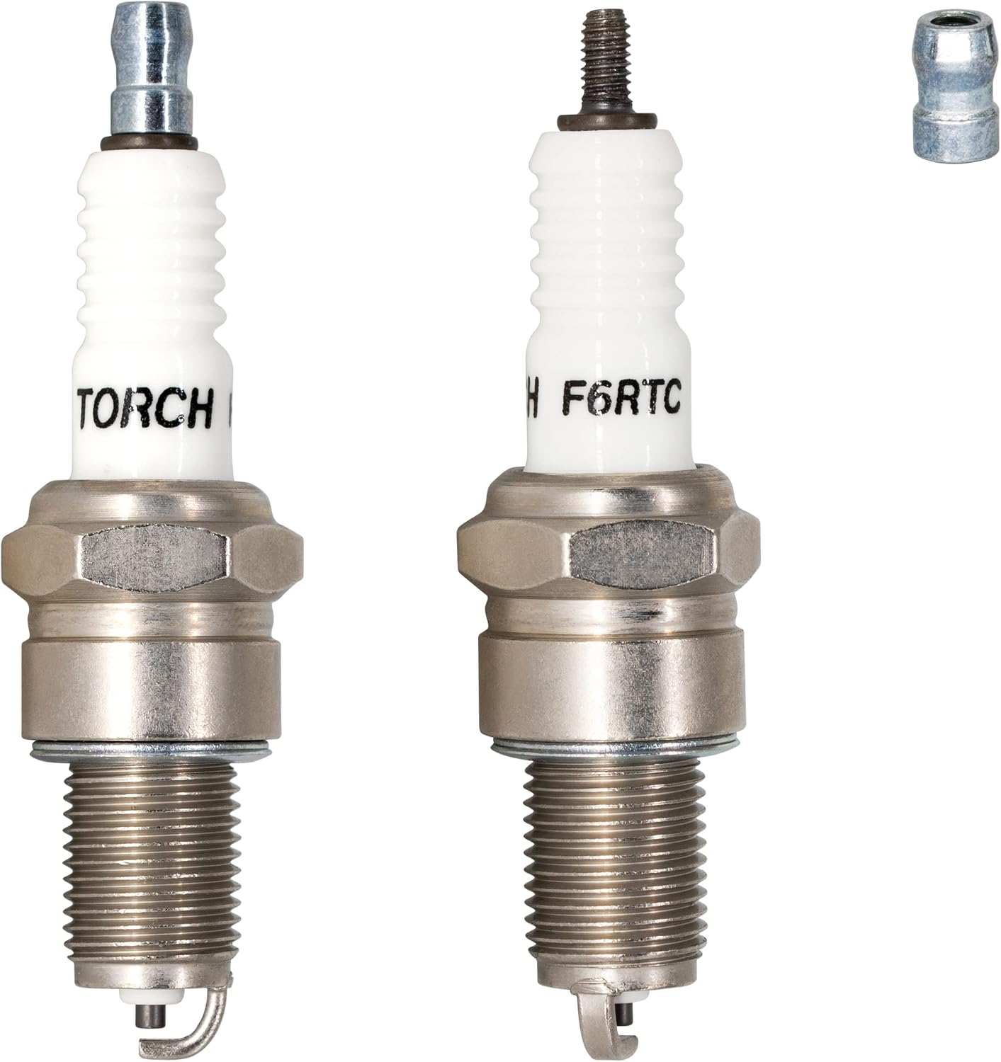 2x F6rtc Zündkerzen, 14 Mm Gewinde, Hochleistungskeramik Für Rasenmäher-, Traktor- Und Gartenmotoren – Universeller Ersatz
