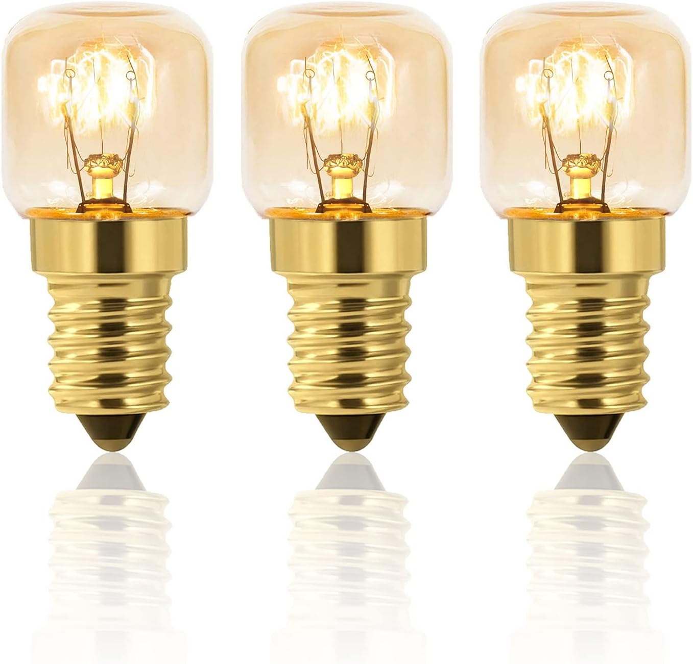3er-pack Dimmbare E14 T22 Ofenlampen, Hitzebeständiges Glas Bis 300 °c, Warmweißes Licht (2700 K) Für Haushaltsgeräte