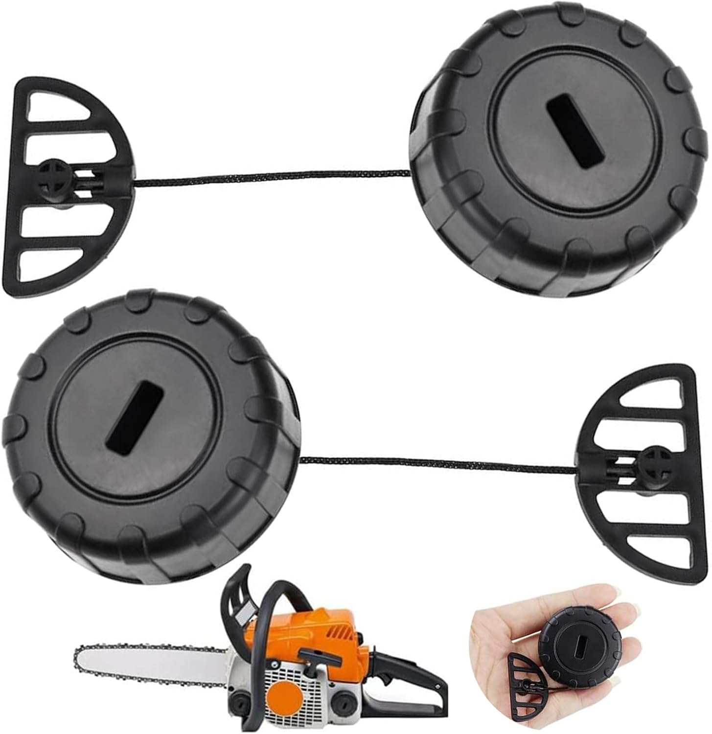 2 Schwarze Kunststoff-tankdeckel, Kompatibel Mit Den Kettensägen Ms170, Ms180, 017 Und 018, Wasserdicht Und Langlebig Für Garten- Und Forstwirtschaft