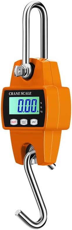 Digitale Kranwaage (300 Kg), Edelstahl, 0,1 Kg Genauigkeit, Tragbares Lcd-display Für Industrie, Landwirtschaft Und Jagd