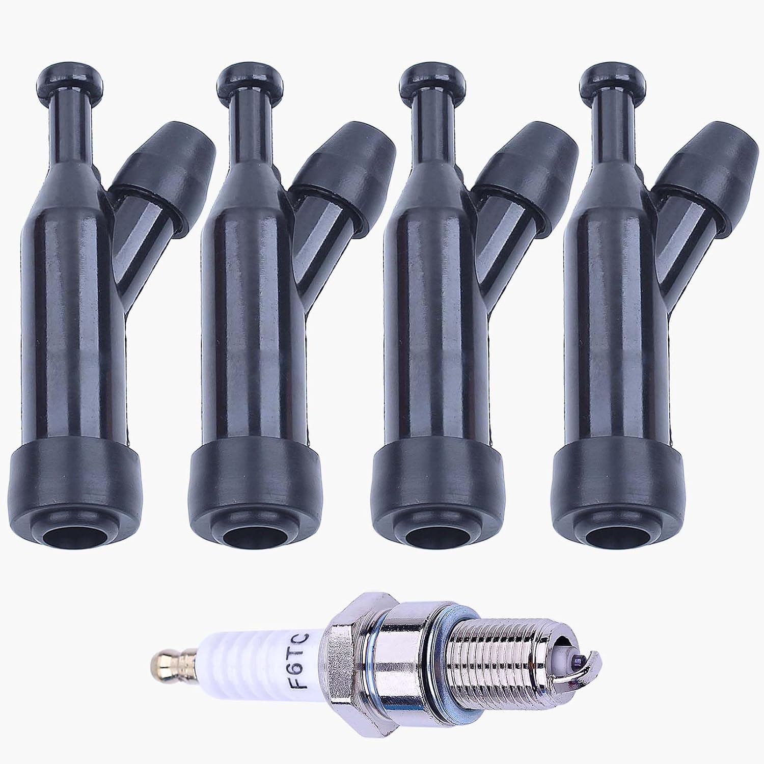 4 Schwarze Zündkerzenstecker Aus Phenolharz Mit Sicherem Gewindeanschluss Für Honda Gx-verbrennungsmotoren – Ersatzteil