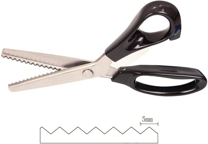 Professionelle Zackenschere, Edelstahl, 5-mm-klinge, Zum Schneiden Von Stoff, Leder, Papier, Bastelmaterialien Und Nähzubehör