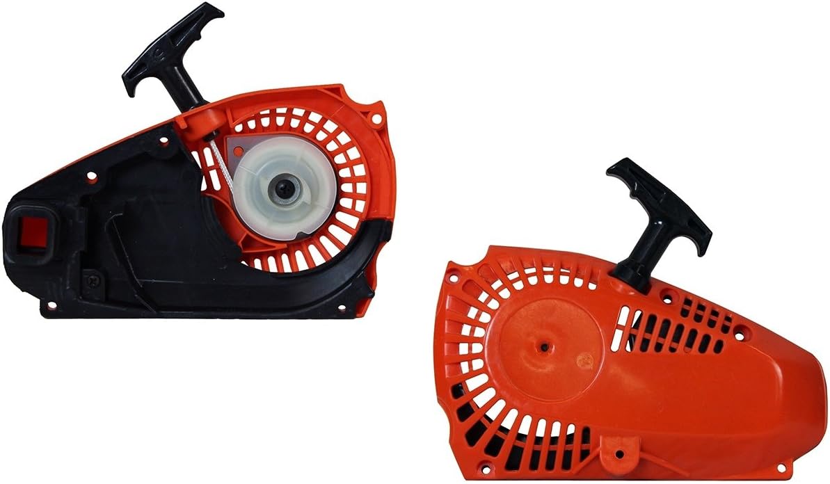 Oranger Anlasser Für 25-cm³-kettensägen. Zuverlässiges Starten Von Benzinmotoren. Für Gartenarbeit Und Instandhaltung.