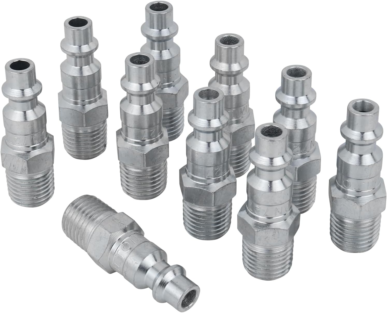 1/4"-außengewinde-stecker (m-form), 2er-pack, Npt-gewindeanschluss Für Hochdruck-druckluft (300 Psi) Für Druckluftwerkzeuge