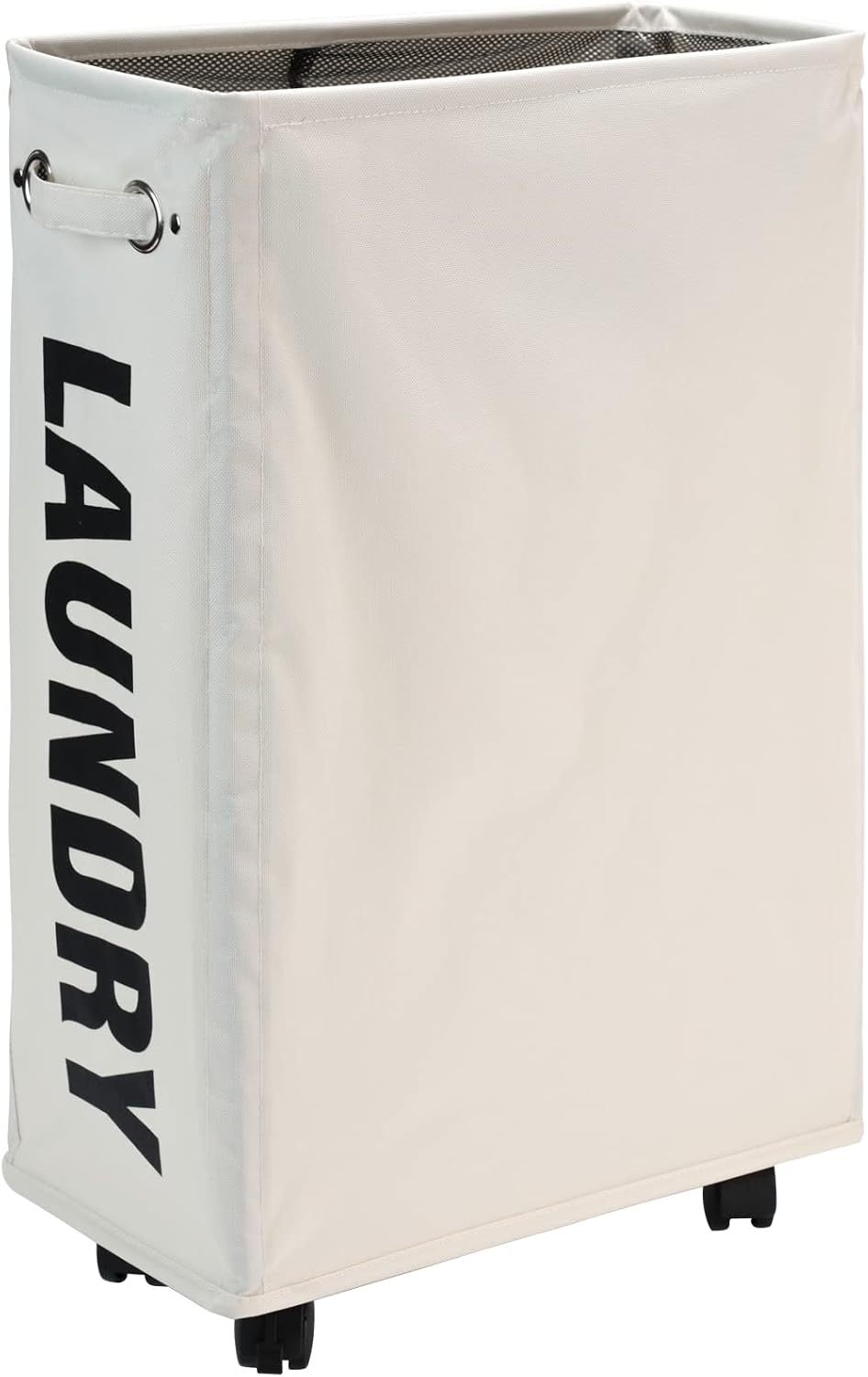 Wäschekorb – 1 Stück – 600d Oxford-gewebe – Faltbar Und Rollbar – Schmale Aufbewahrung – 63,5 Cm – Beige