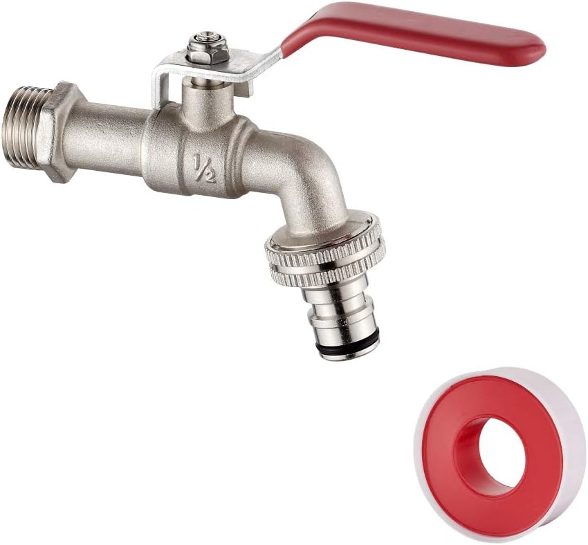 1/2" Messing-gartenarmatur - 1 Stück - Frostbeständig Bis -10°c - Mit Waschmaschinenadapter - Zum Bewässern Und Waschen