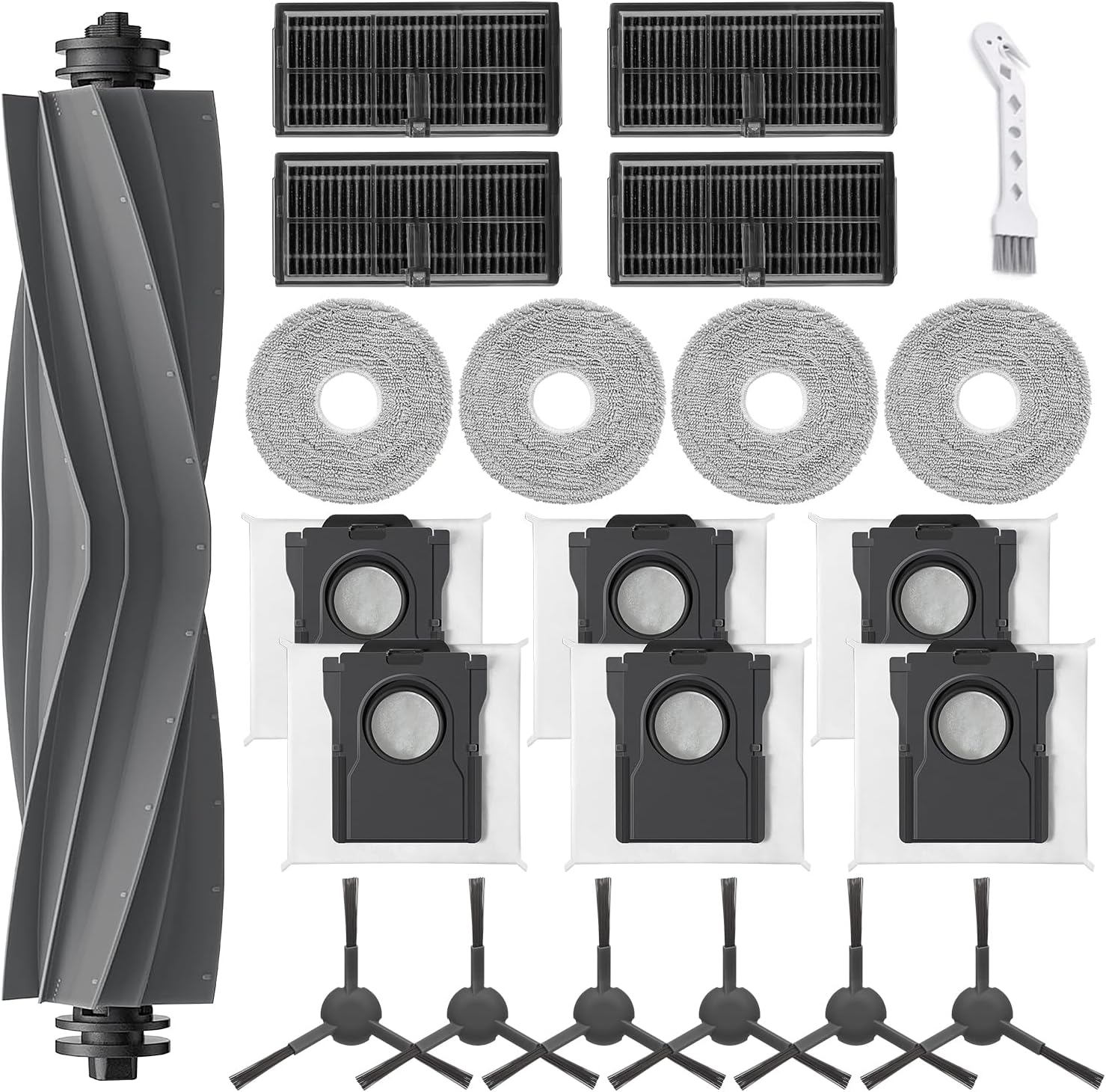 Dreame L10s Pro Ultra Heat Roboter-zubehörset – 1 Hauptbürste, 6 Staubbeutel, Hepa-filter