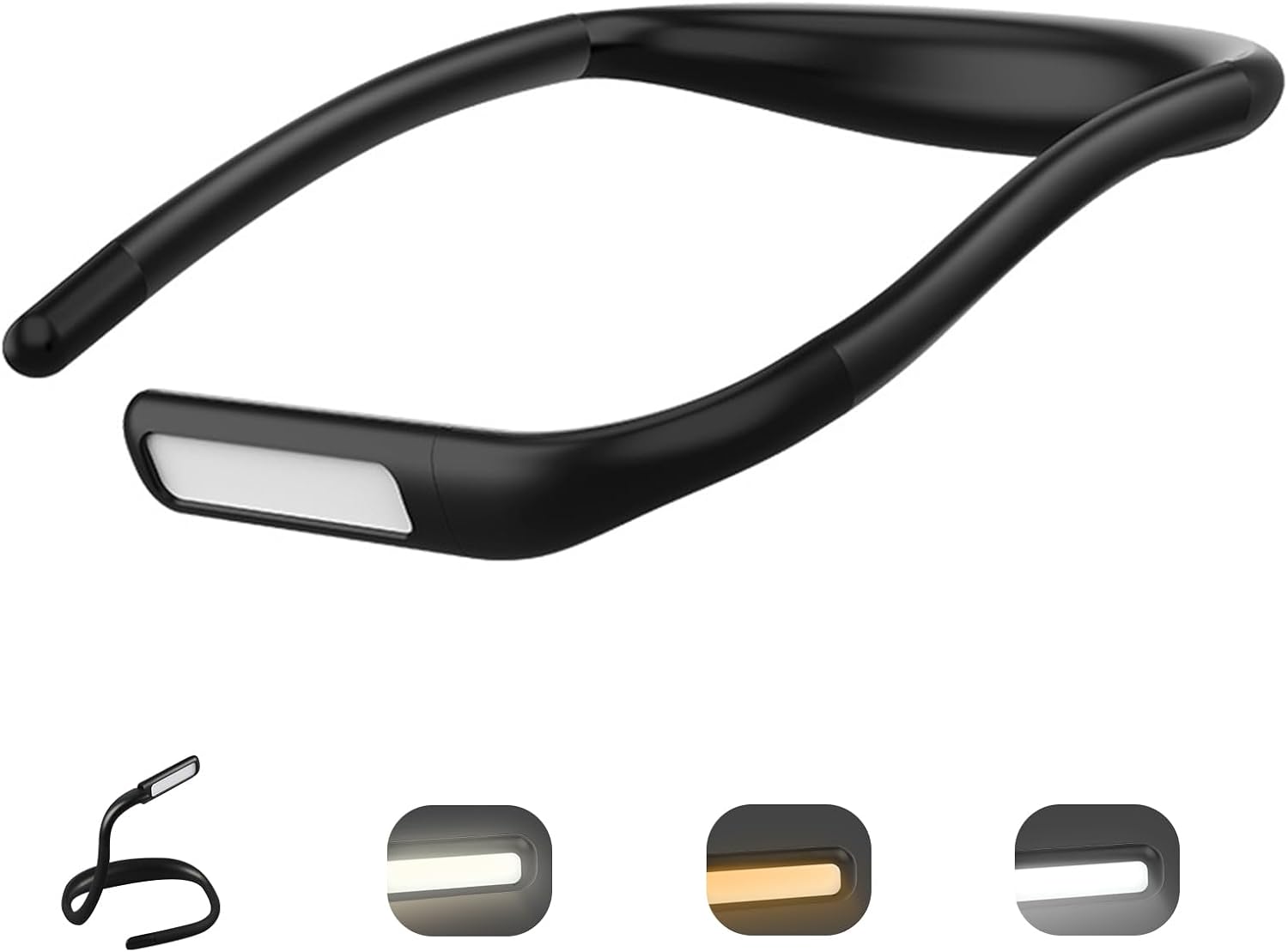 Leselampe Für Den Nacken – 1 Stück – Abs Und Silikon – Usb-c-aufladbar – Ideal Für Reisen, Camping Und Nähen – 3 Farbtemperaturen