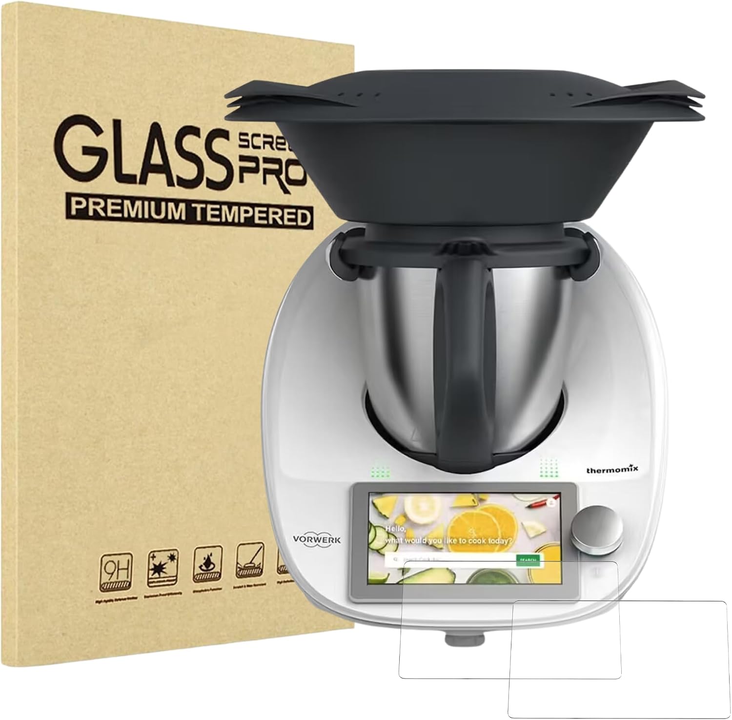 Gehärtetes Glas Für Vorwerk Thermomix Tm6 – 2er-pack – Kratzfester Displayschutz – Dünne Folie Mit Präzisem Zuschnitt