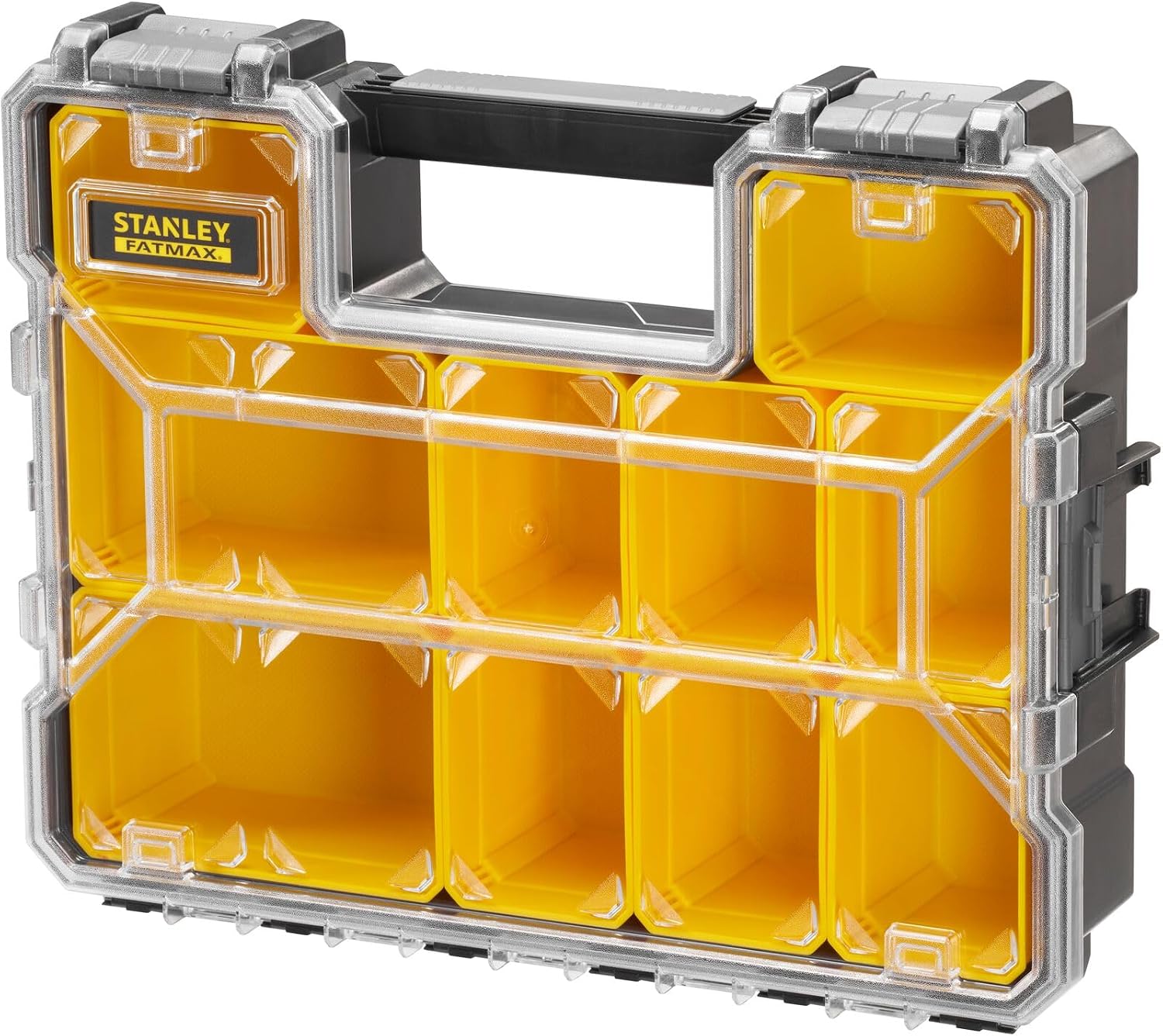 Aufbewahrungsbox – 10 Herausnehmbare Fächer – Bruchsicheres Polycarbonat – Wasserdicht – Tragegriff – Für Schrauben Und Werkzeuge – 446 X 357 Mm