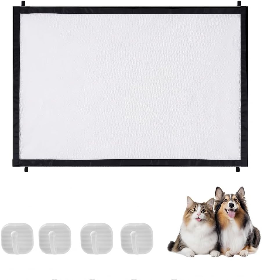 Sicherheitsgitter – 1 Stück – Verstärktes Nylon – Kein Bohren Erforderlich – Treppenhaus Und Flur – 110 X 72 Cm