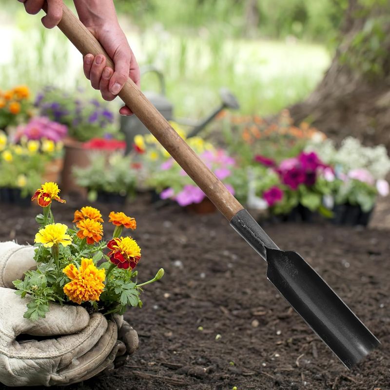Gartenschaufel Aus Verstärktem Manganstahl, Ideal Zum Pflanzen Und Graben, Kleines Und Längliches Modell.