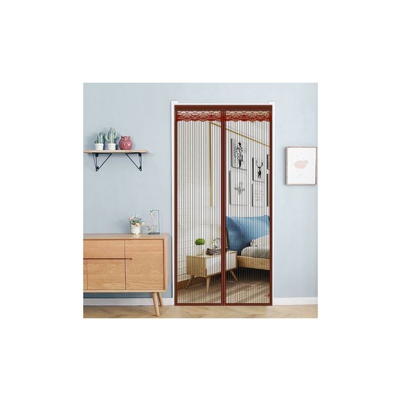 Taishengda Magnetisches Fliegengitter Für Fenster Und Balkontüren, Moskitonetz Mit Magneten, Automatisches Magnetisches Fliegengitter (130 X 210 Cm, Hellcurry)