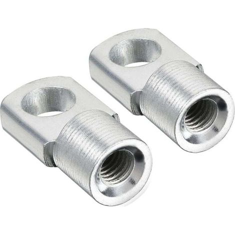 M6 Gasfeder-endkappe, 8 Mm Innengewinde, Lochdurchmesser, A3-stahl, Silberfarben, 2 Stück