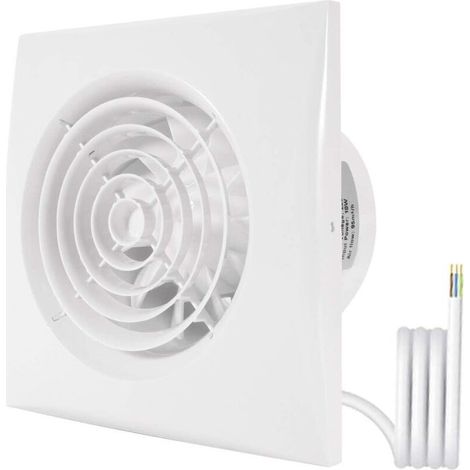 100-mm-abluftventilator – Luftdurchsatz Von 95 M³/h – Drehzahl Von 2100 U/min – Korrosionsbeständiger Abs-kunststoff – Wand- Oder Deckenmontage