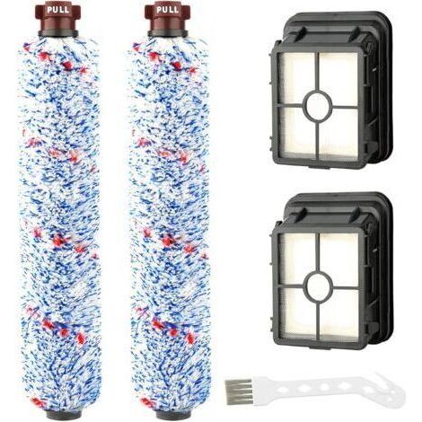 Ersatzteile: 2 Mehrzweck-walzenbürsten + 2 Filter Für Bissell Crosswave 17132 Und 2225n Serie