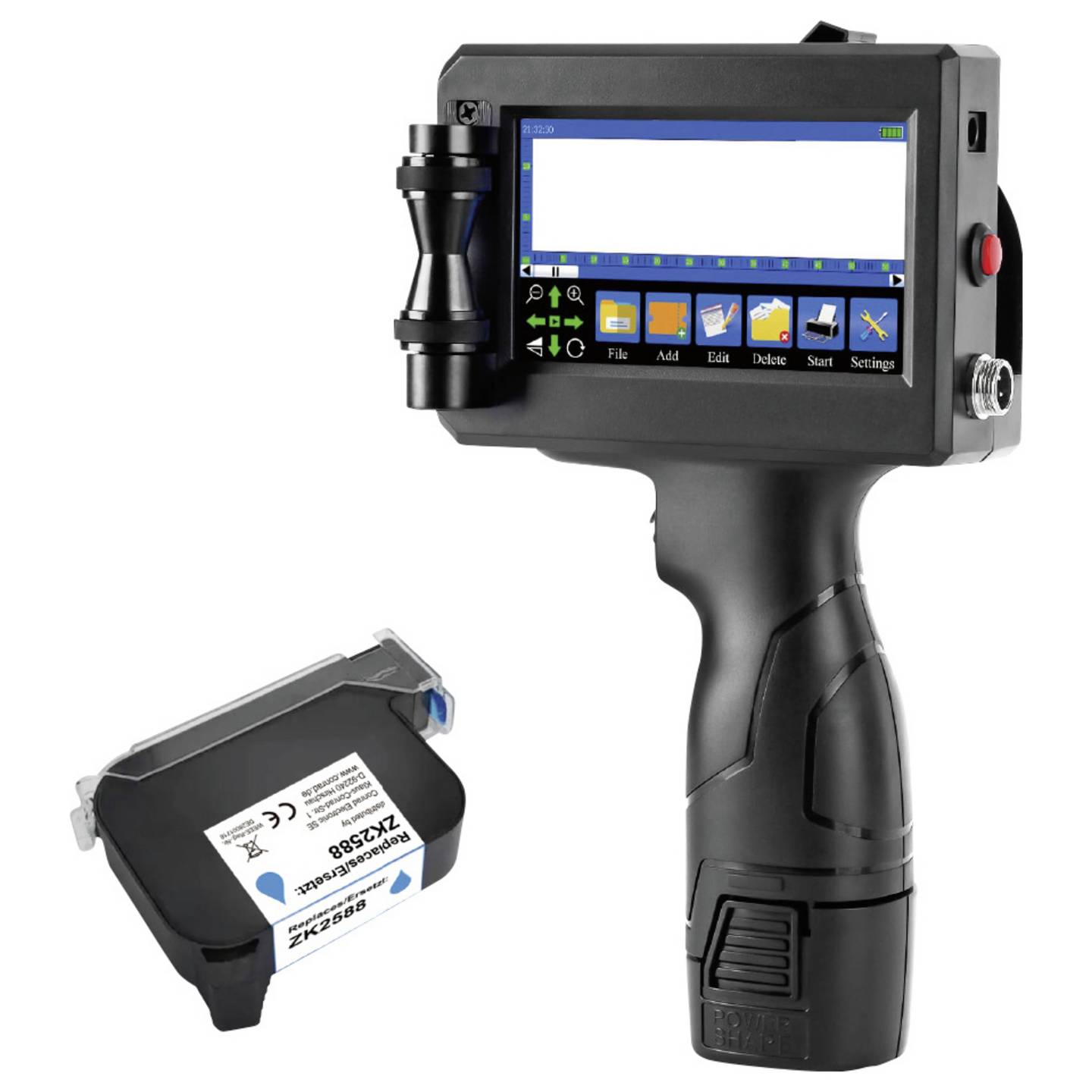 [neuwertig] B-ware Handheld Drucker Mobildrucker Renkforce Tintenstrahldrucker Schwarz Touchscreen