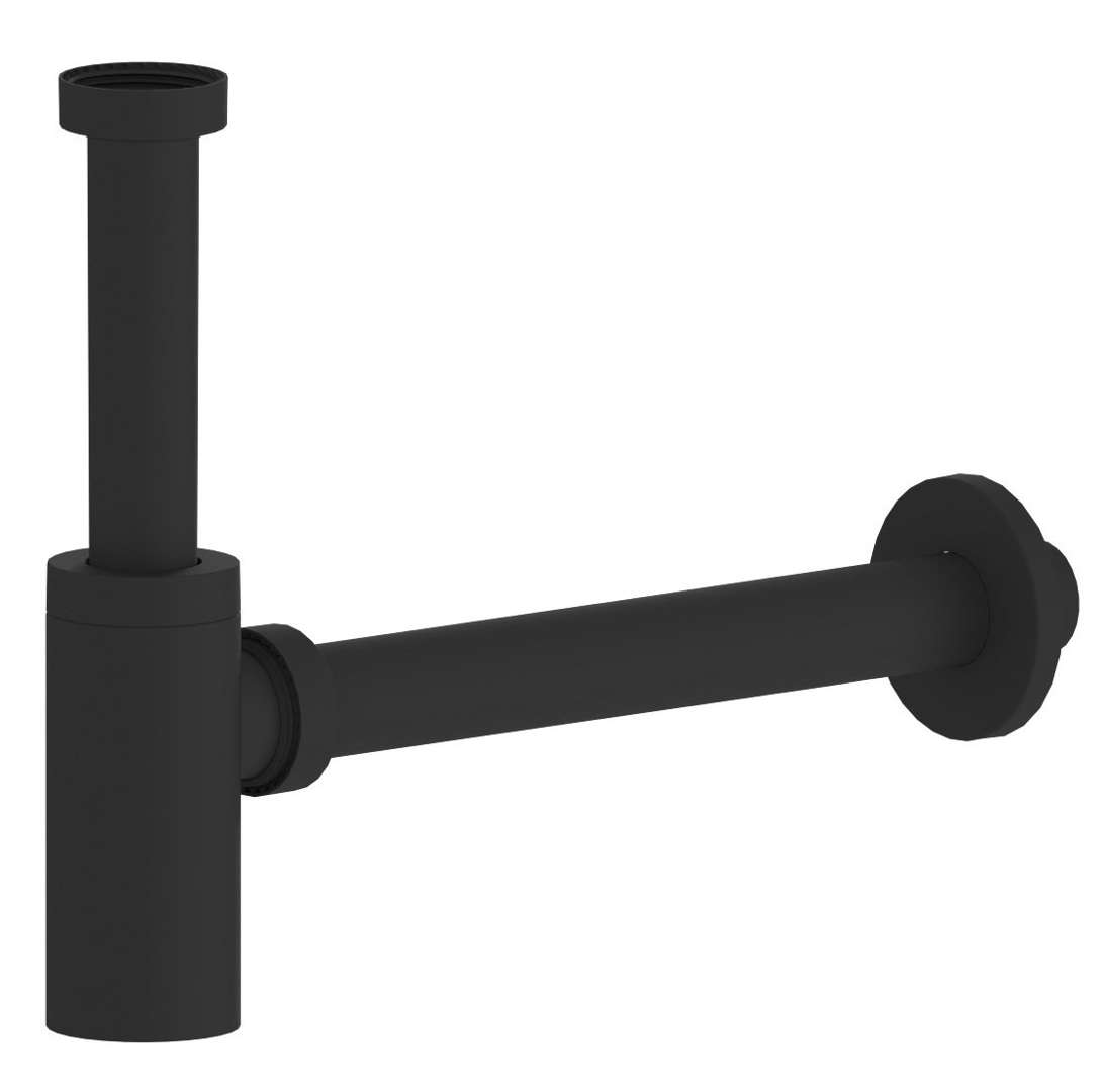Sapho - King Waschbecken-siphon, Matt Schwarz 9595pr25k9