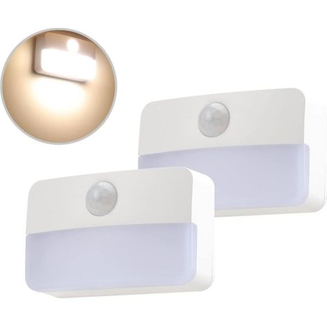 Bewegungsmelder-nachtlicht, Sensorleuchte, 2 Led-schrankleuchten, Batteriebetriebene Akzentleuchte, Warmweiß