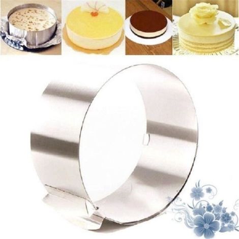 Verstellbare Runde Kuchenform Aus Edelstahl, Mürbeteigscheibe, Mousseform