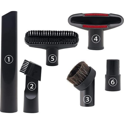 Set Mit 6 Staubsaugerzubehörteilen, Geeignet Für 32-mm- Und 35-mm-düsen, Kompatibel Mit Staubsaugerdüsen Von Kärcher, Rowenta, Hoover, Xoiture, Bosch Und Miele.