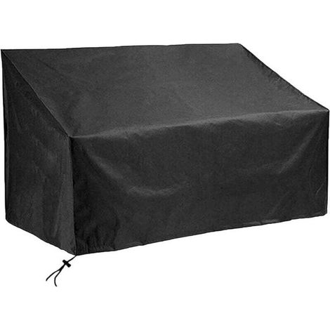 Gartenbankabdeckung Für 3-sitzer, Wasserdichte Outdoor-abdeckung, 210d Oxford-gewebe, Uv-beständig, Bankabdeckung (164 X 66 X 63/89 Cm) Ikodm