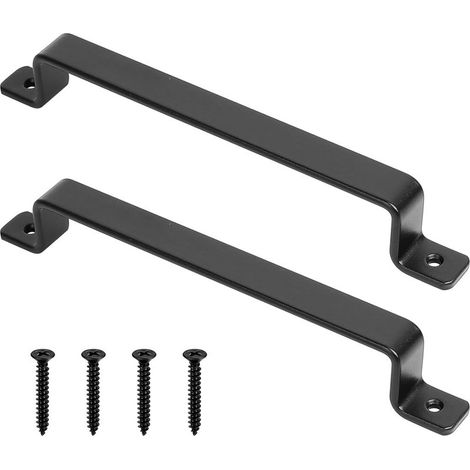 Hochwertige, Antike Türgriffe Aus Gusseisen, 2er-set, Schwarz, Ideal Für Den Außenbereich, Garage, Schrank Und Innenbereich (230 X 290 Mm)