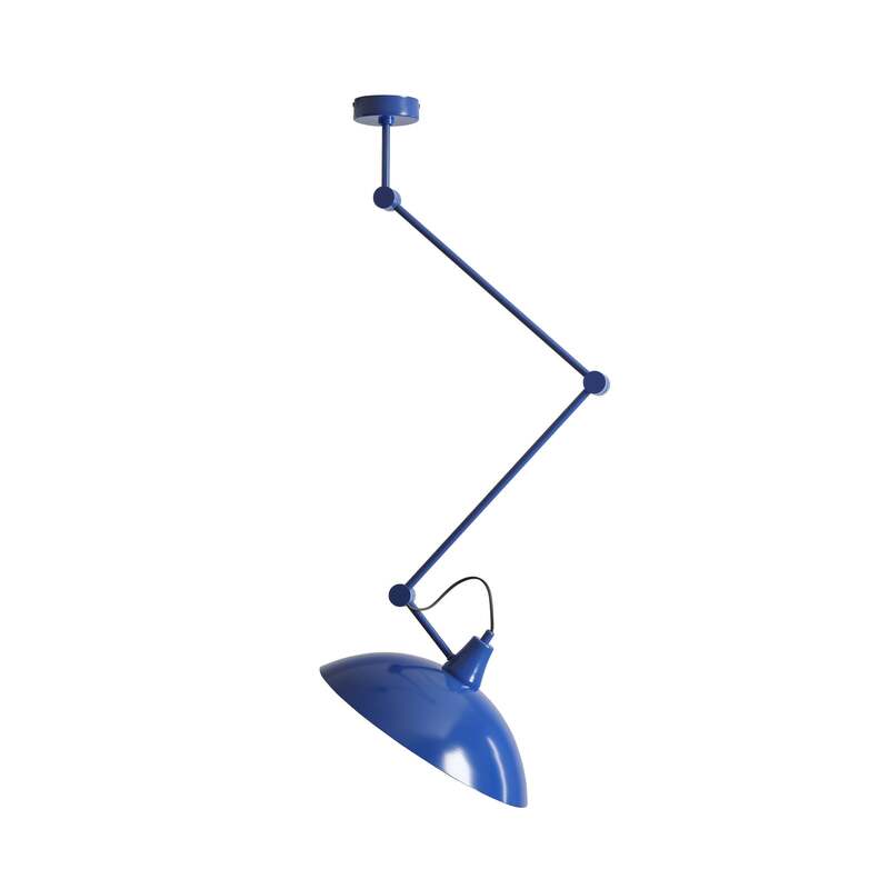 [neuwertig] B-ware Hängeleuchte Melos Pendelleuchte Lampe Dimmbar Höhenverstellbar Blau Ø36cm 95cm