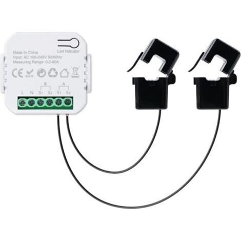 Intelligenter Wlan-energiemonitor, 80 A Wechselstrom 100–240 V, Kompatibel Mit Tuya Smart Life