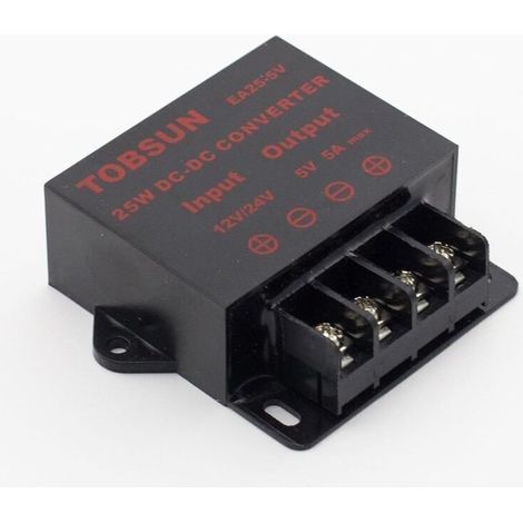 Gleichspannungswandler/leistungstransformator, 12v/24v Auf 5v 5a 25w Gleichspannungs-abwärtswandler, Einstellbar Für Led-anzeigen, Autos, Netzteile Usw.