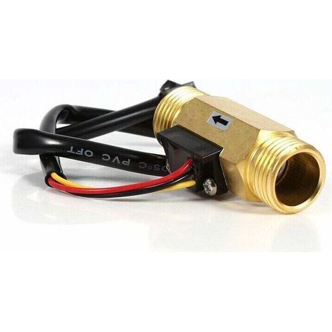 Wasserdurchflusssensor, Durchflussmesser, Flüssigkeitsmesser, Wasserdurchflussschalter, G1/2 60 Mm Kupferdraht, Flüssigkeitsmesser, 1–25 L/min