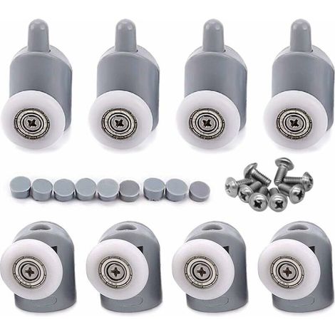 Set Mit 8 23-mm-rollen Für Duschkabinentüren Und Schiebetüren Für Badezimmer.