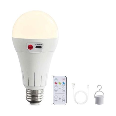 Wiederaufladbare Und Kabellose E27-led-lampen Mit Fernbedienung – 5000 Mah – 3 Farbtemperaturen – Akkulaufzeit: 12–30 Stunden – Dimmbar