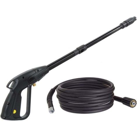 Hochdruckreinigerpistole M22x1,5 (14-mm-schraube) Mit Hochdruckschlauch – Hochdruckreinigerzubehör – Verstellbare Düse – Schlauchlänge 5 M