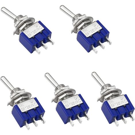 6 Stück 125v Ac 3-pin Mini Spdt Schalter Mts-102 Spdt Ein/ein