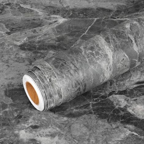 40 Cm X 5 M Dunkelgraue, Selbstklebende Tapetenrolle In Betonoptik, Dicke, Dekorative, Wasserfeste Vinyltapete, Ideal Für Küche, Badezimmer, Wohnzimmer, Schlafzimmer, Möbel, Spüle Und Arbeitsplatte.