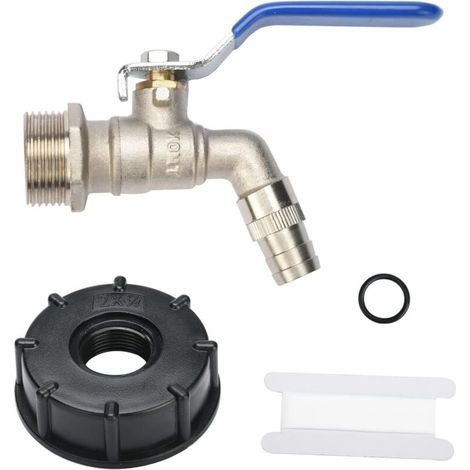 Drado 3/4" Ibc-tankadapter, Wasserhahnanschluss, Messing-wasserhahnadapter Für Wassertank Und Metallschlauchanschluss