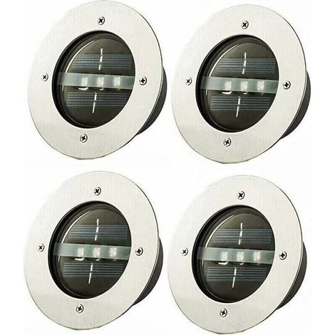 Ip65 Wasserdichte Led-bodeneinbauleuchten Für Den Außenbereich – 4er-pack – 120 Mm Durchmesser – Weißes Licht – Garten- Und Wegebeleuchtung