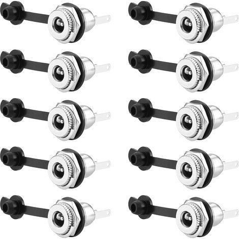 10er-pack 5,5 X 2,1 Mm Klinkenbuchsen-adapter Mit Staubschutzkappe Für Laptops/audio-/videogeräte/telefone/überwachungskameras Und Andere Elektronische Geräte.